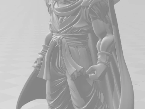 Bonecos 3d style manga anime dragonball gohan style caricato 3D Print Model