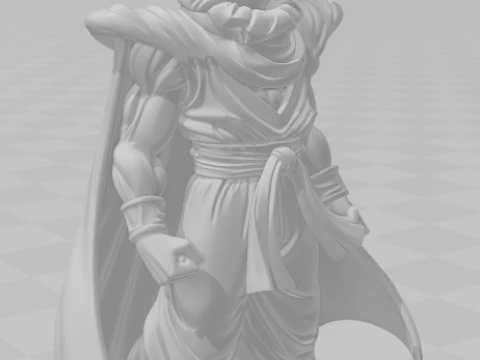 Bonecos 3d style manga anime dragonball gohan style caricato 3D Print Model
