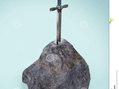 Bonecos 3d tarzı manga anime kılıç excalibur tarzı karikatür 3D Baskı Modeli