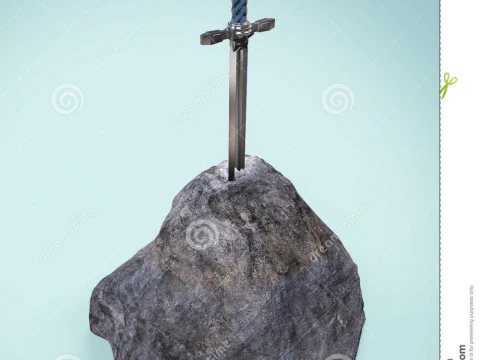 Bonecos 3d style manga anime sword excalibur style caricato 3D Print Model