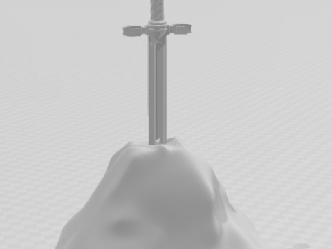 Bonecos 3d スタイル マンガ アニメ ソード エクスカリバー スタイル カリカート 3Dプリントモデル