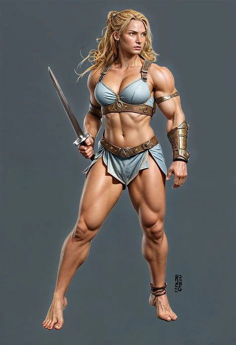 Bonecos 3d style manga anime woman warrior lolli guerreira style caricato 3D Print Model .c4d .max .obj .3ds .fbx .stl .blend 