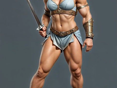 Bonecos 3d style manga anime woman warrior lolli guerreira style caricato 3D Print Model