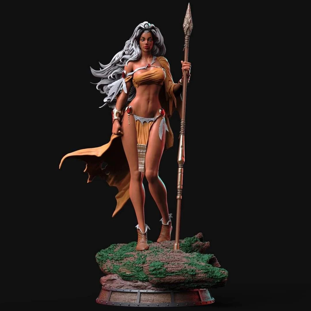 Bonecos 3d style manga anime woman warrior lolli guerreira style caricato 3D Print Model .c4d .max .obj .3ds .fbx .stl .blend 