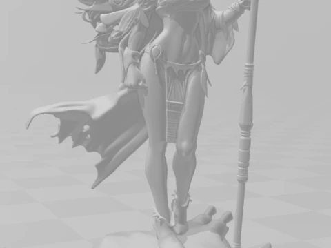 Bonecos 3d style manga anime woman warrior lolli guerreira style caricato 3D Print Model