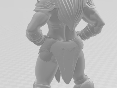 Bonecos 3d style manga anime woman warrior lolli guerreira style caricato 3D Print Model