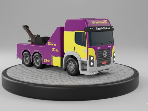 Bonecos 3d style manga anime town truck volks guincho style caricato 3D Print Model