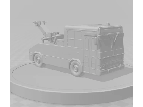 Bonecos 3d style manga anime town truck bus guincho style caricato 3D Print Model