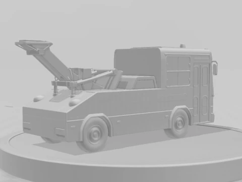 Bonecos 3d style manga anime town truck bus guincho style caricato 3D Print Model