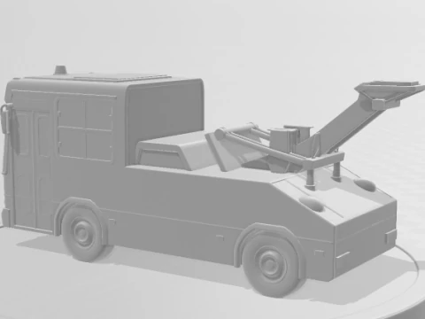 Bonecos 3d style manga anime town truck bus guincho style caricato 3D Print Model