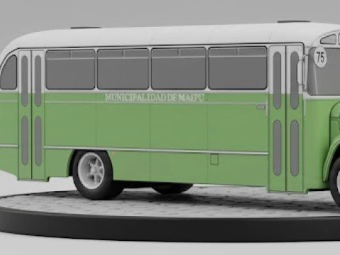 Bonecos estilo 3d manga anime camión autobús estilo caricato Modelo de impresión 3D