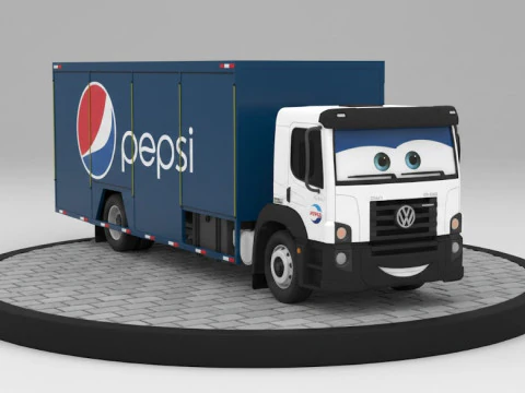 Bonecos estilo 3d manga anime cami&oacute;n autob&uacute;s beber bebidas estilo caricato Modelo de impresión 3D