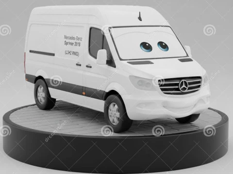 Bonecos 3d style manga anime truck bus sprinter style caricato 3D Print Model