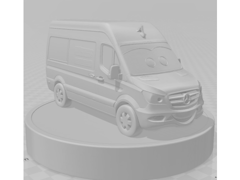 Bonecos 3d стиль манга аніме вантажівка автобус спринтер стиль карикато 3D Принт Модель