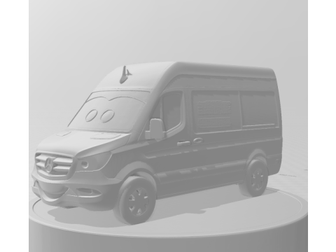 Bonecos 3d стиль манга аніме вантажівка автобус спринтер стиль карикато 3D Принт Модель