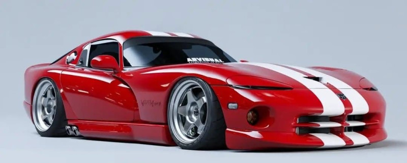 Bonecos 3d стиль манга аніме Додж Вайпер стиль карикато 3D Принт Модель .c4d .max .obj .3ds .fbx .stl .blend 