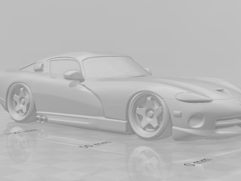 Bonecos 3d стиль манга аніме Додж Вайпер стиль карикато 3D Принт Модель