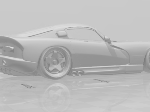 Bonecos 3d стиль манга аніме Додж Вайпер стиль карикато 3D Принт Модель