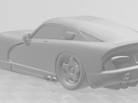 Bonecos 3d стиль манга аніме Додж Вайпер стиль карикато 3D Принт Модель