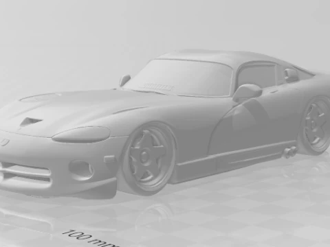 Bonecos 3d style manga anime dodge viper style caricato 3D Print Model