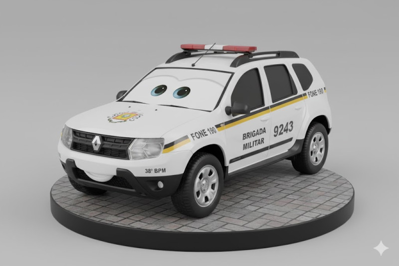 Bonecos 3d style manga anime polisi policia militar brigada pm style caricato Model Cetak 3D .c4d .max .obj .3ds .fbx .stl .blend 