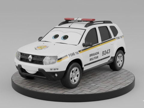 Bonecos 3d stil manga anime polis polis militar tugay pm tarzı karikatür 3D Baskı Modeli