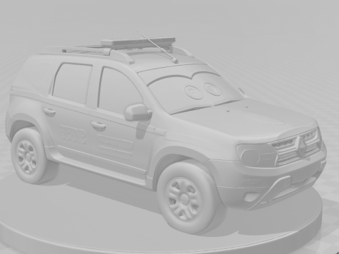 Bonecos 3d style manga anime polisi policia militar brigada pm style caricato Model Cetak 3D