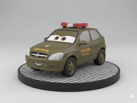 Bonecos 3d stil manga anime polis polis militar tugay pm tarzı karikatür 3D Baskı Modeli