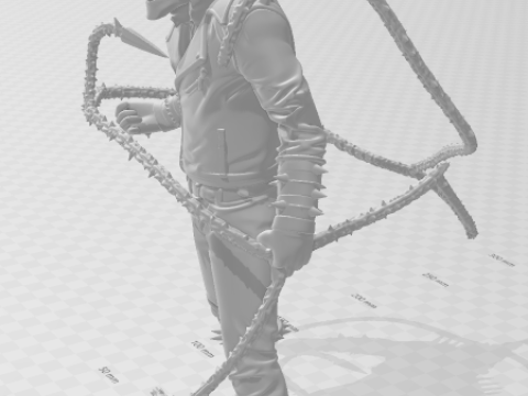 Bonecos estilo 3d manga anime jinete fantasma motoqueiro estilo fantasma caricato Modelo de impresión 3D