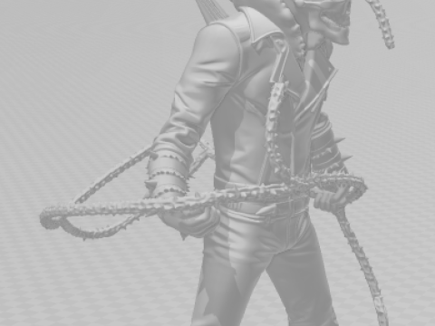 Bonecos estilo 3d manga anime jinete fantasma motoqueiro estilo fantasma caricato Modelo de impresión 3D