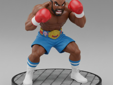 Bonecos 3d стиль манга аниме мистер т рокки 3 стиль карикато 3D Принт Модель