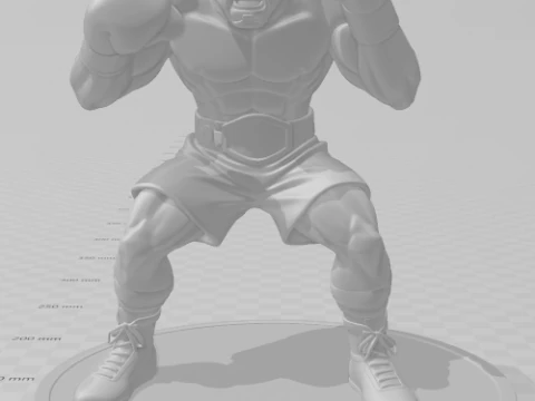 Bonecos 3d style manga anime mr t rocky 3 style caricato 3D Print Model
