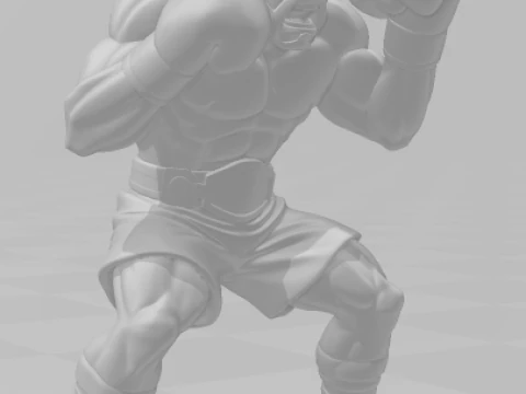 Bonecos 3d style manga anime mr t rocky 3 style caricato 3D Print Model