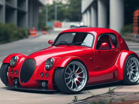 Bonecos 3d style manga anime car truck race style caricato 3D Print Model