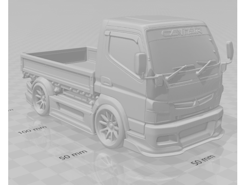 बोनकोस 3डी स्टाइल मंगा एनीमे कार ट्रक रेस स्टाइल कैरिकैटो 3D प्रिंट मॉडल