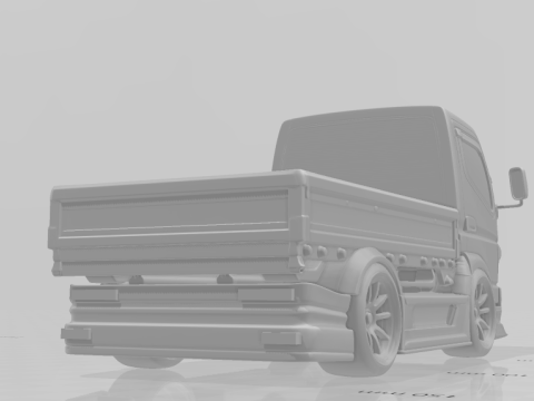 बोनकोस 3डी स्टाइल मंगा एनीमे कार ट्रक रेस स्टाइल कैरिकैटो 3D प्रिंट मॉडल