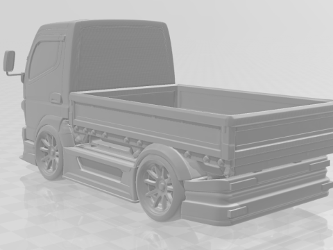 बोनकोस 3डी स्टाइल मंगा एनीमे कार ट्रक रेस स्टाइल कैरिकैटो 3D प्रिंट मॉडल