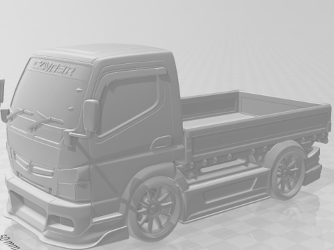 बोनकोस 3डी स्टाइल मंगा एनीमे कार ट्रक रेस स्टाइल कैरिकैटो 3D प्रिंट मॉडल