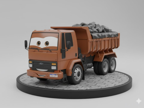 Bonecos stile 3d manga anime auto camion stile corsa caricato Modello di stampa 3D