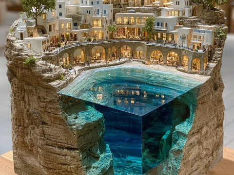 Bonecos stile 3d manga anime stile cenario caricato Modello di stampa 3D