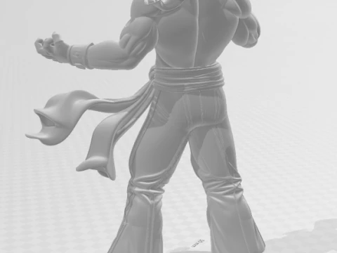 Bonecos 3d style manga anime vega street fighter style caricato 3D Print Model