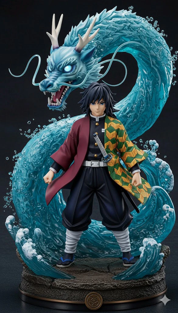 Bonecos 3d style manga anime demon slayer style caricato 3D Print Model .c4d .max .obj .3ds .fbx .stl .blend 