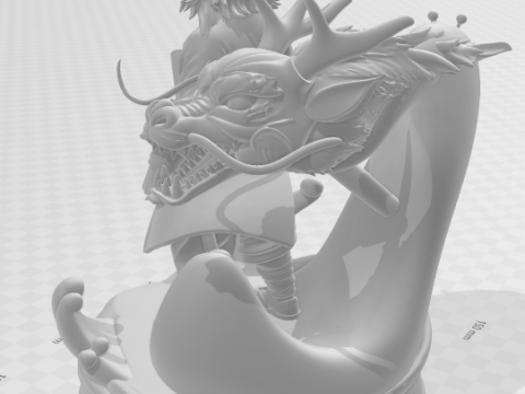 Bonecos 3d style manga anime demon slayer style caricato 3D Print Model