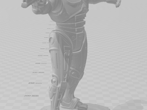 Bonecos gaya 3d manga anime robocop gaya karicato Model Cetak 3D