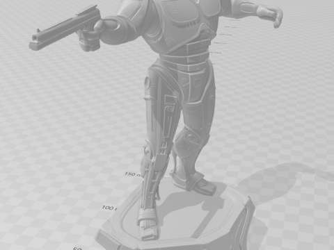 Bonecos gaya 3d manga anime robocop gaya karicato Model Cetak 3D