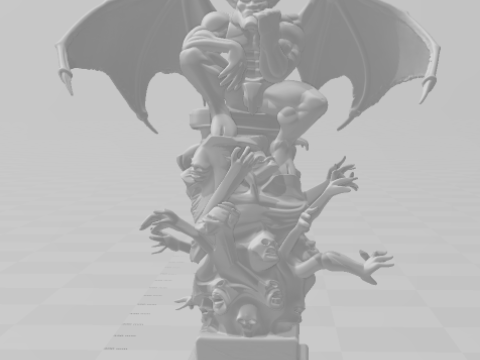 Bonecos 3d style manga anime devil demon style caricato 3D Print Model