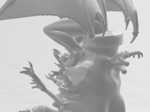 Bonecos 3d style manga anime devil demon style caricato 3D Print Model