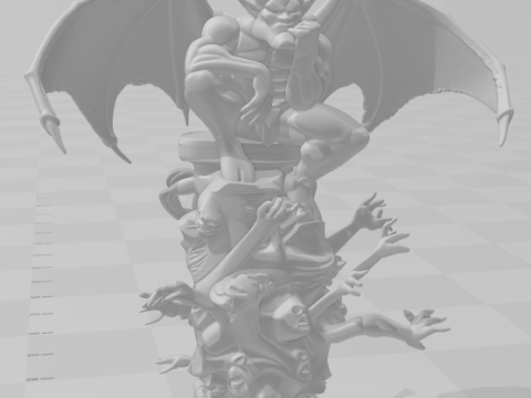 Bonecos 3d style manga anime devil demon style caricato 3D Print Model