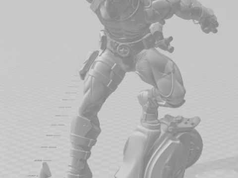 Bonecos 3d style manga anime deadpool style caricato 3D Print Model