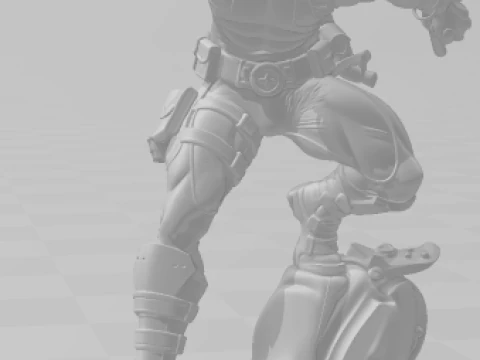 Bonecos 3d style manga anime deadpool style caricato 3D Print Model